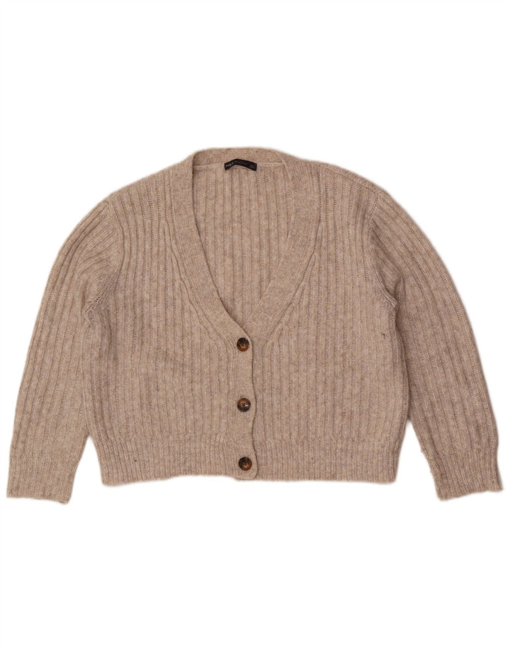 Marks & Spencer Pull cardigan court surdimensionné pour femme UK 14 Gris moyen