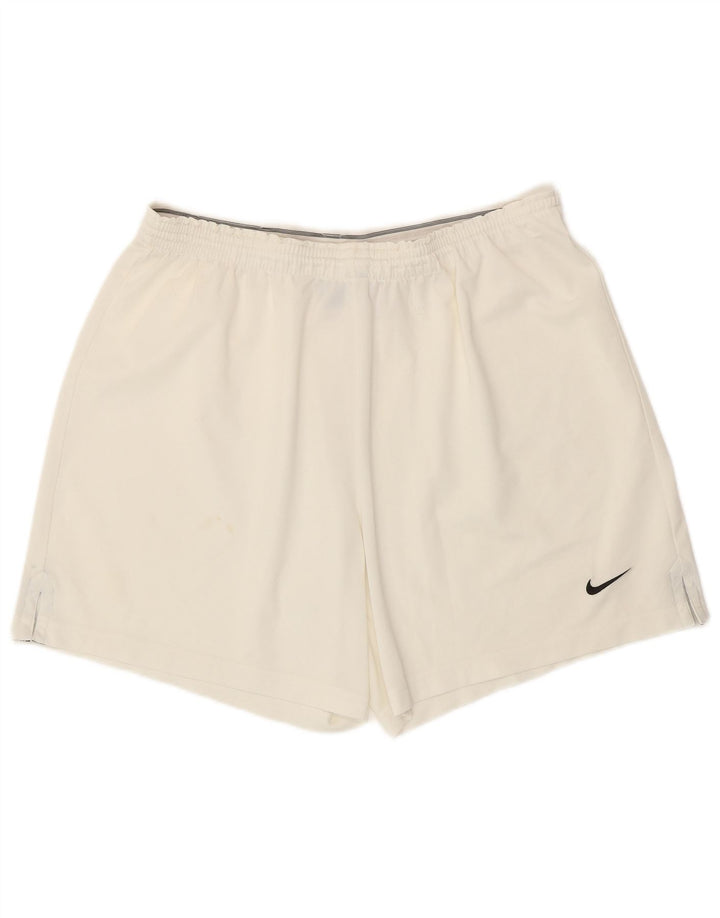 Nike Short de sport pour homme XL Blanc Polyester
