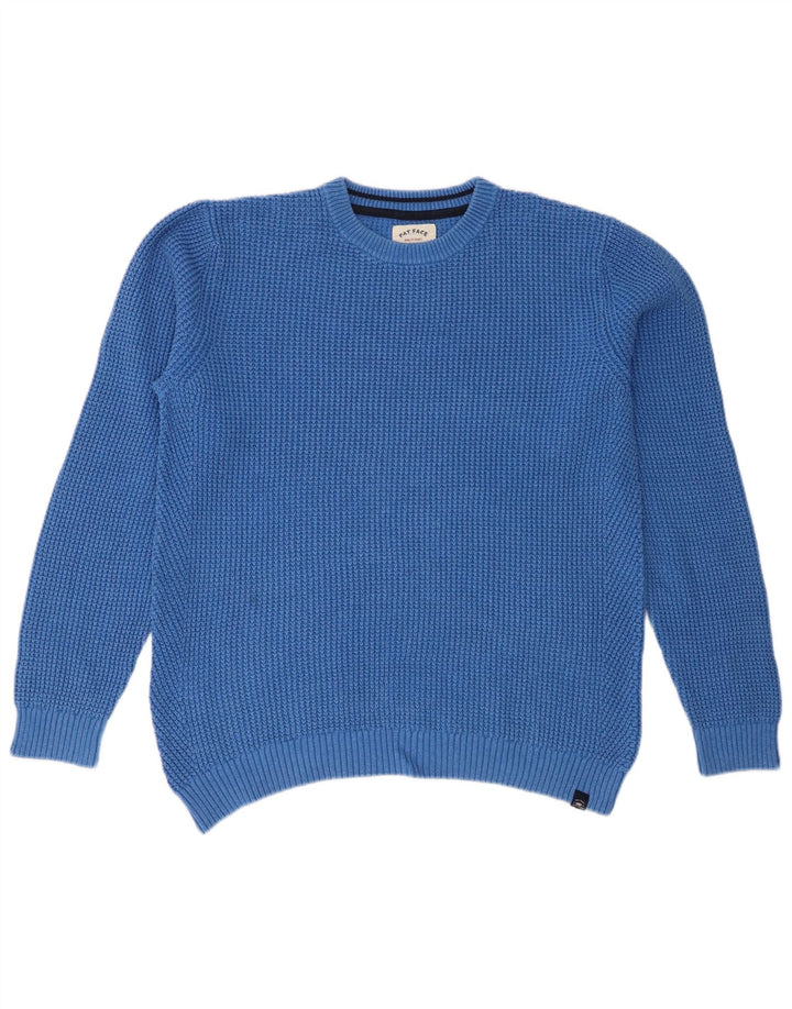Fat Face Pull à col rond coupe classique pour homme en coton bleu Taille L