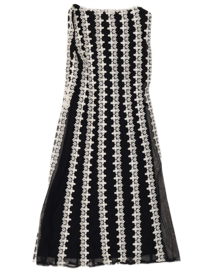 PHASE EIGHT Robe longue sans manches pour femme UK 10 Petit Bleu Marine Floral