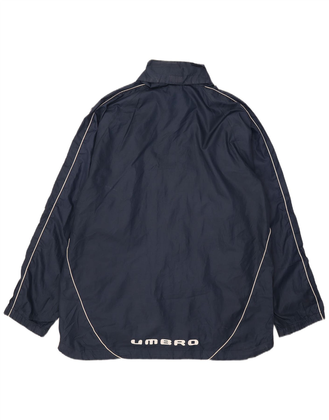 Umbro Veste de pluie à capuche graphique pour homme UK 40 Large Bleu marine Polyester