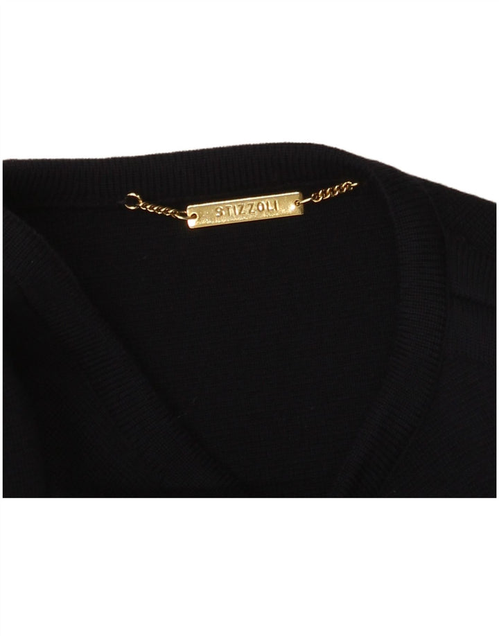STIZZOLI Cardigan à double boutonnage pour femme UK 14 Bleu marine moyen