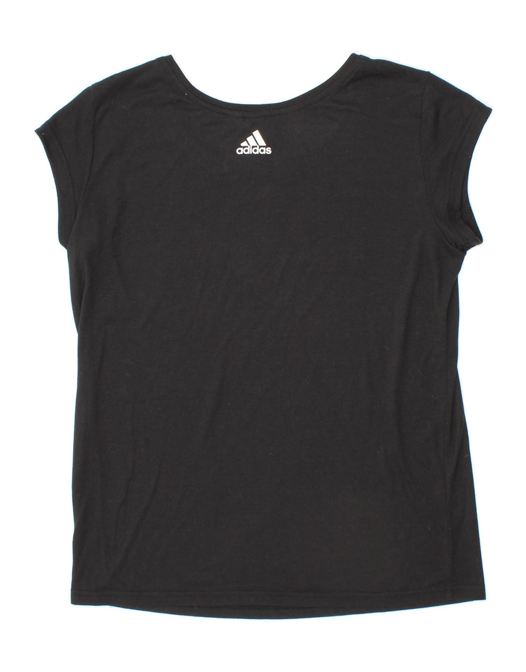 ADIDAS Womens Graphic T-Shirt Top UK 14 Medium Black Vintage Adidas and Second-Hand Adidas from Messina Hembry 