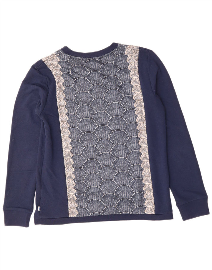 ADIDAS Sweat-shirt graphique pour femme UK 14 Bleu marine moyen géométrique