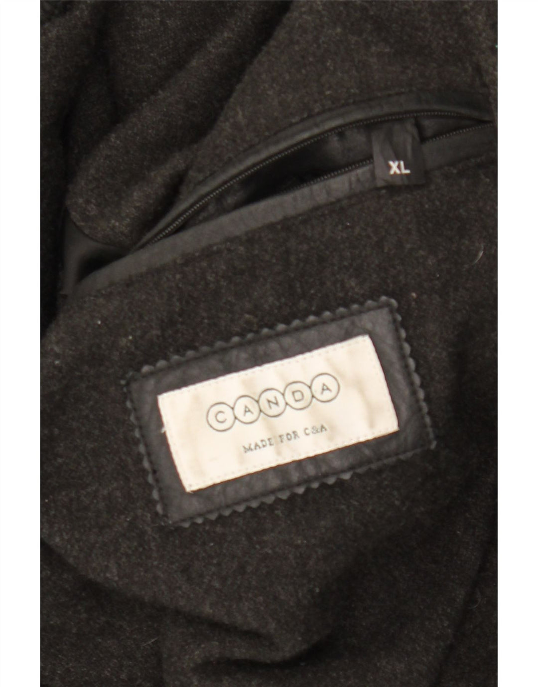 Canda Veste en cuir pour homme UK 42 XL Cuir noir