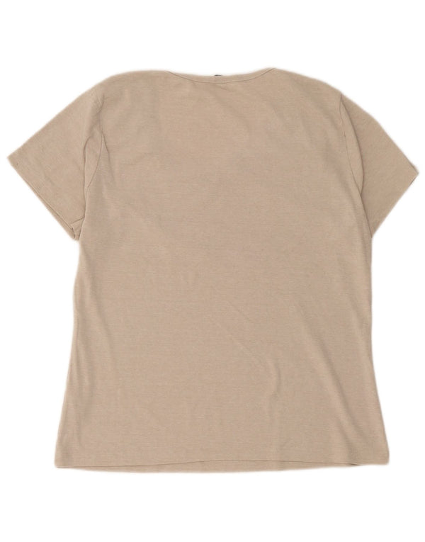 M&Co Chemisier à volants sur le devant pour femme UK 20 2XL Beige Coton