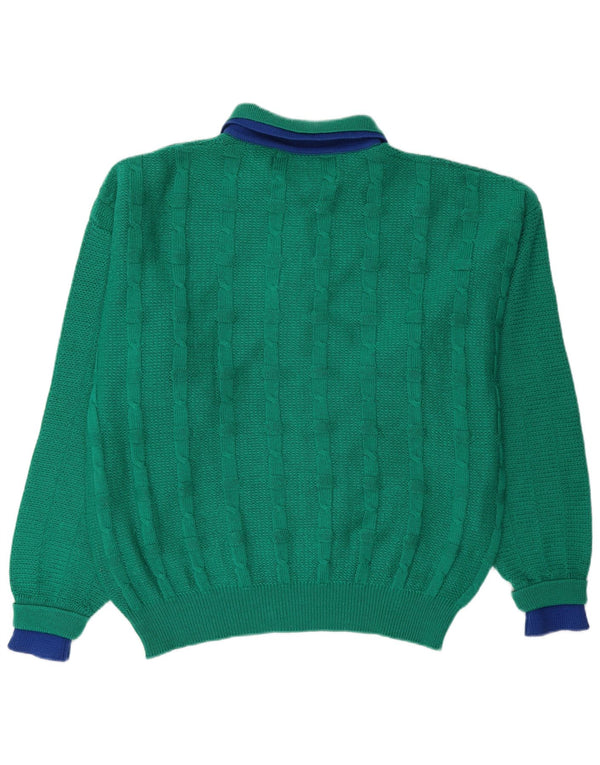 SETTEBELLO Pull Col Polo Homme XL Laine Verte