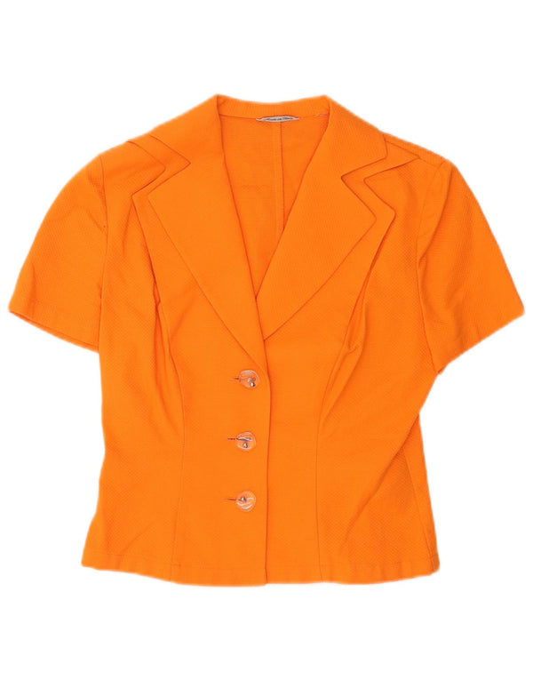 Accento By Marzotto Cardigan à manches courtes pour femme UK 10 Small Orange