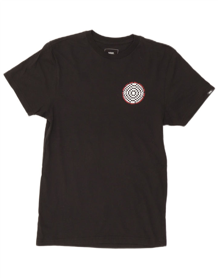 Vans T-shirt graphique pour hommes, petit haut en coton noir