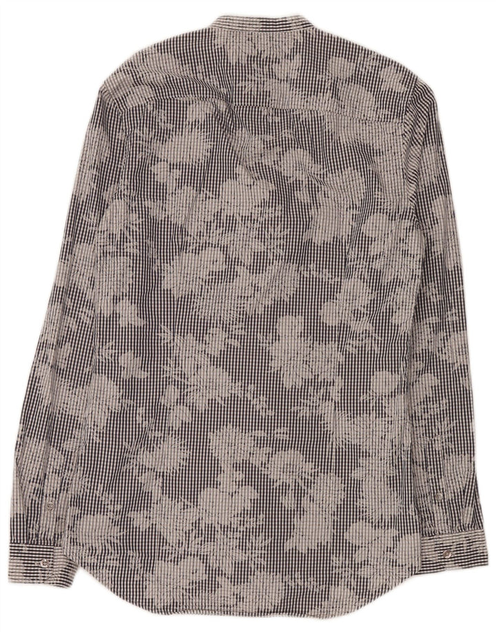 Guess Chemise Homme Bleu Moyen Vichy Coton Fleur