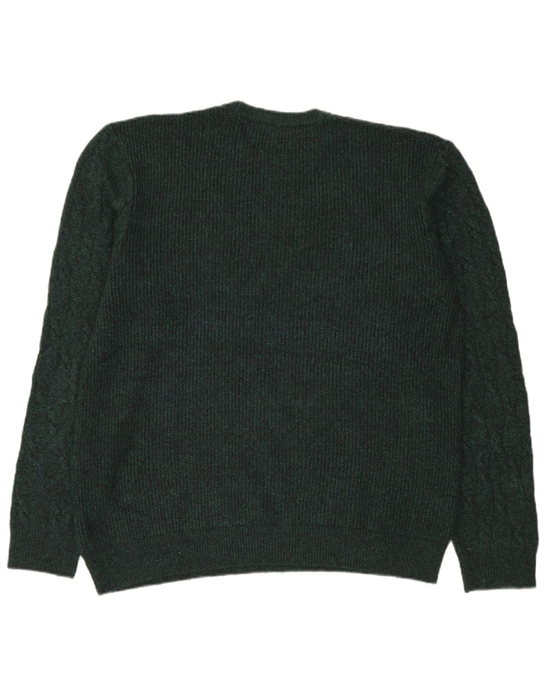 MARKS & SPENCER Pull Col Ras du Cou XL Homme Vert Polyamide