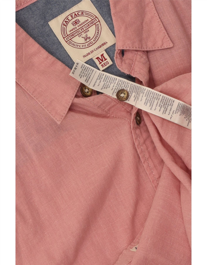 Chemise à Manches Courtes Homme Fat Face Lin Rose Moyen