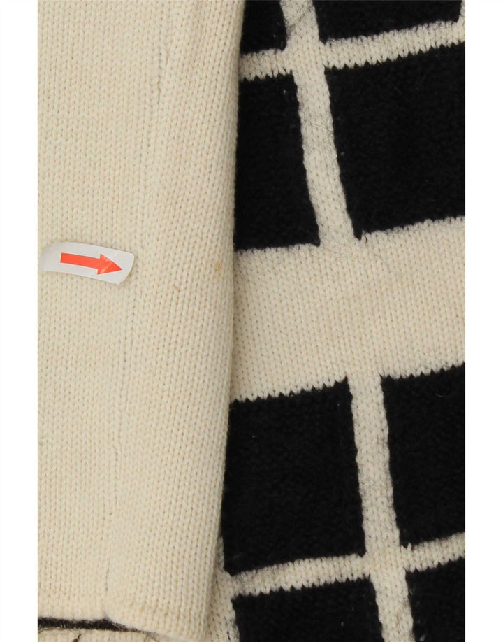 Seventy Cardigan court ouvert pour femme IT 42 Medium Off White Géométrique