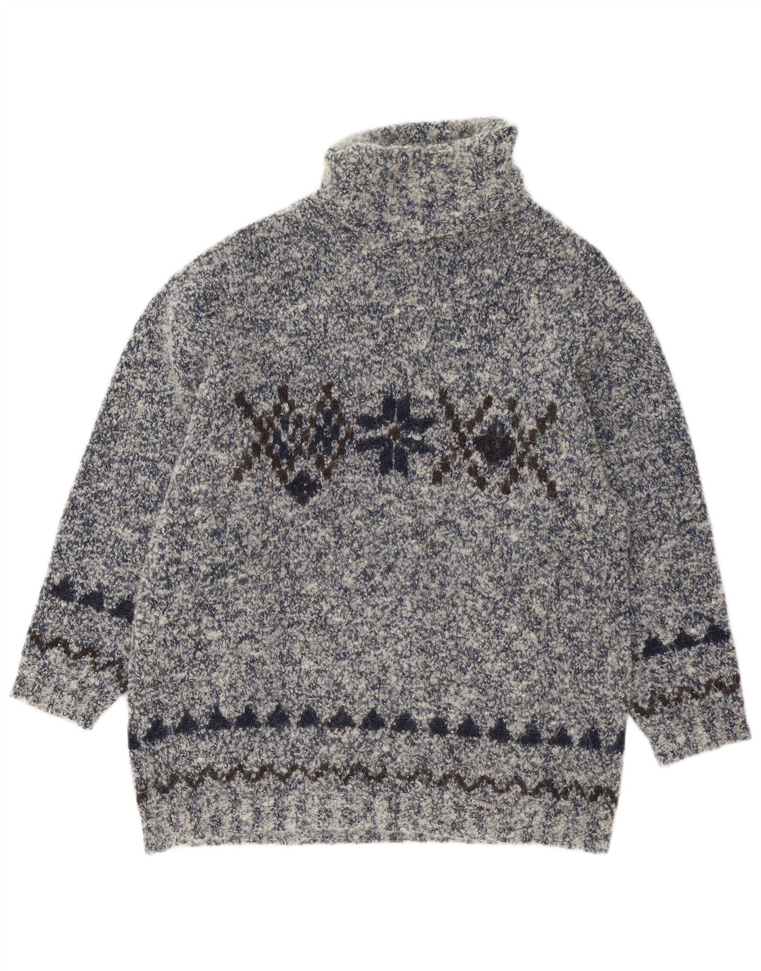 GIESSWEIN Pull col roulé pour femme EU 40 Gris moyen Fair Isle
