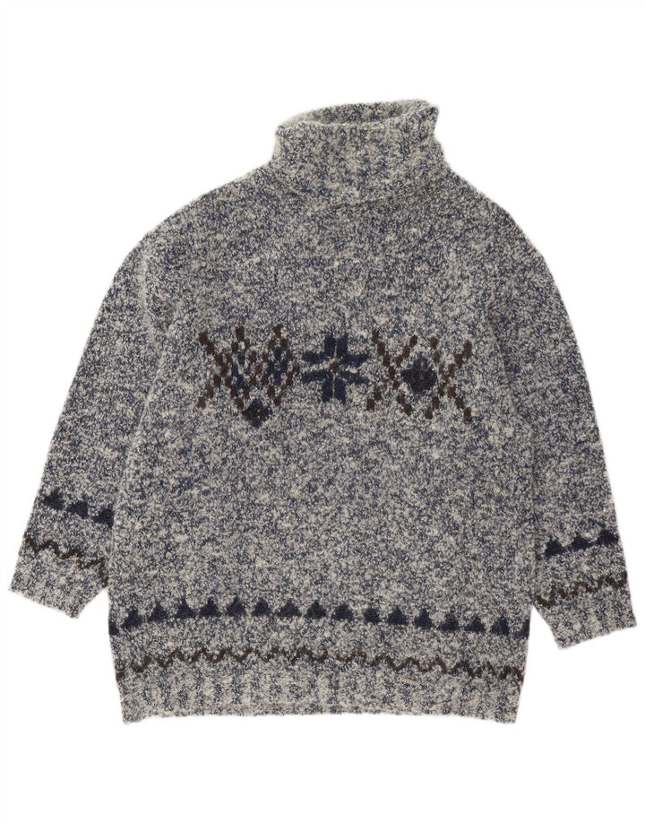 GIESSWEIN Pull col roulé pour femme EU 40 Gris moyen Fair Isle