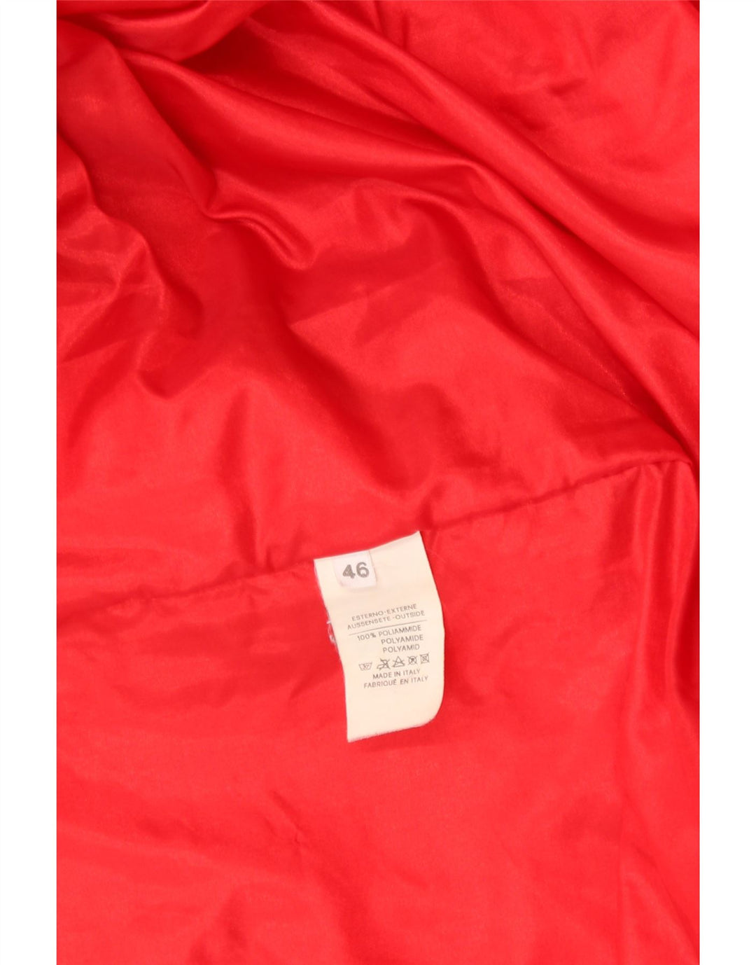 VINTAGE Veste coupe-vent à capuche pour homme IT 46 Grand colorblock rouge