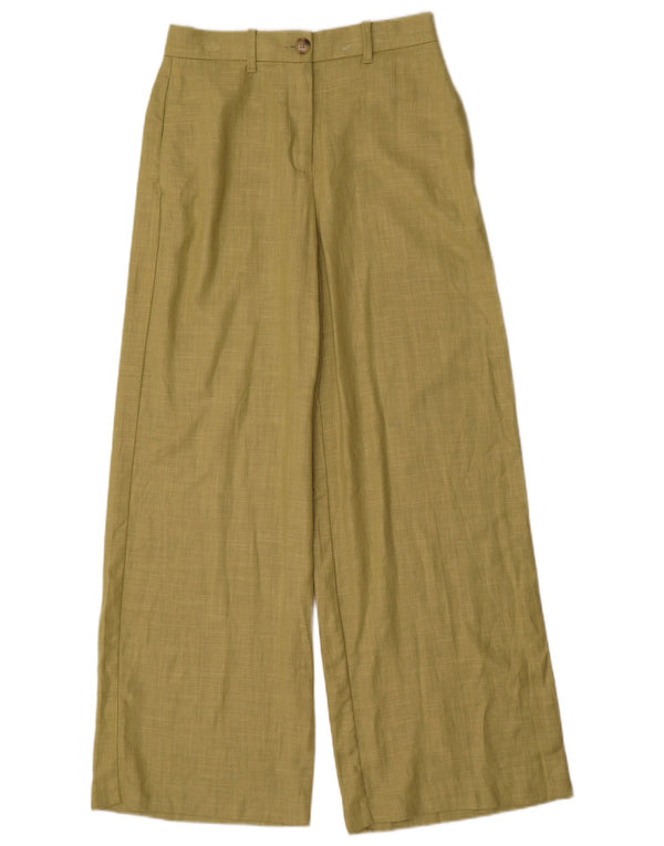 Marks & Spencer Pantalon chino large pour femme UK 8 Small W26 L29 Vert
