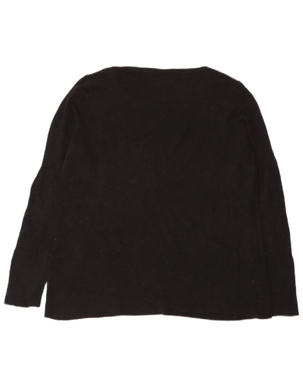 Marks & Spencer Pull col bateau pour femme UK 16 Grand coton noir