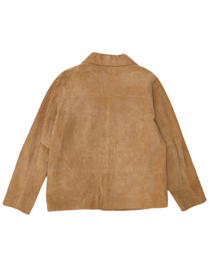 Donna Pelle Veste en daim pour femme IT 52 2XL Cuir beige