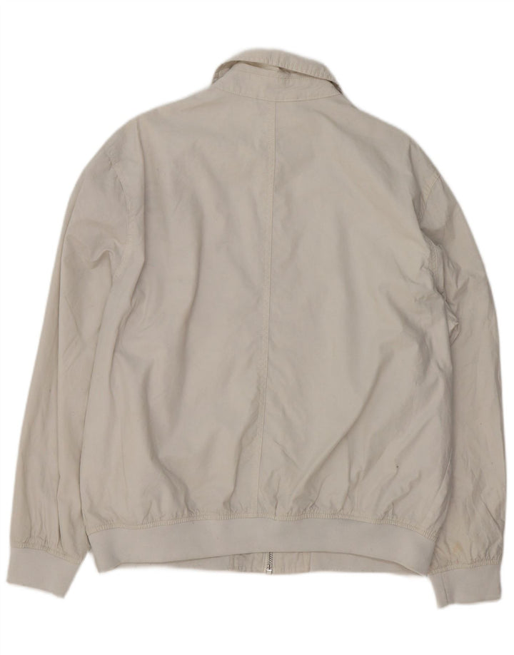 Zara Veste Bomber Homme UK 40 Large Nylon Blanc