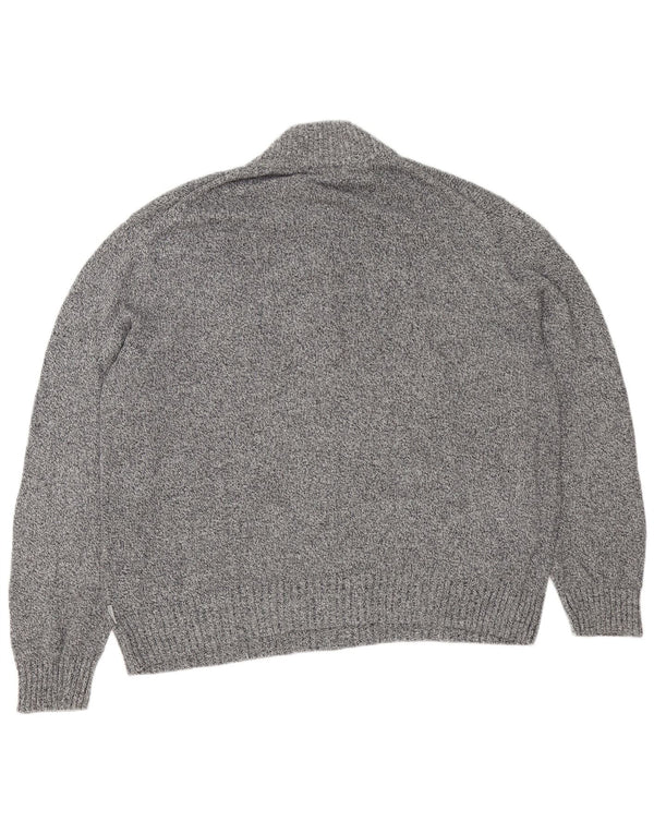 Calvin Klein Pull à col zippé pour homme 2XL Gris chiné en coton