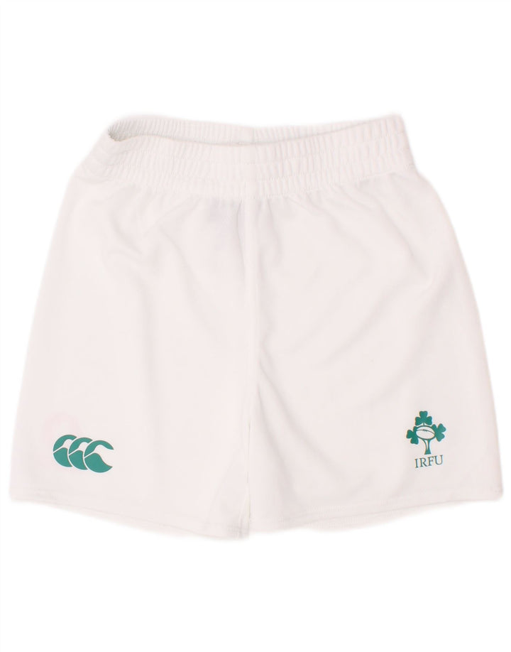 Canterbury Short de sport graphique IRFU pour garçon 3-4 ans Blanc Polyester