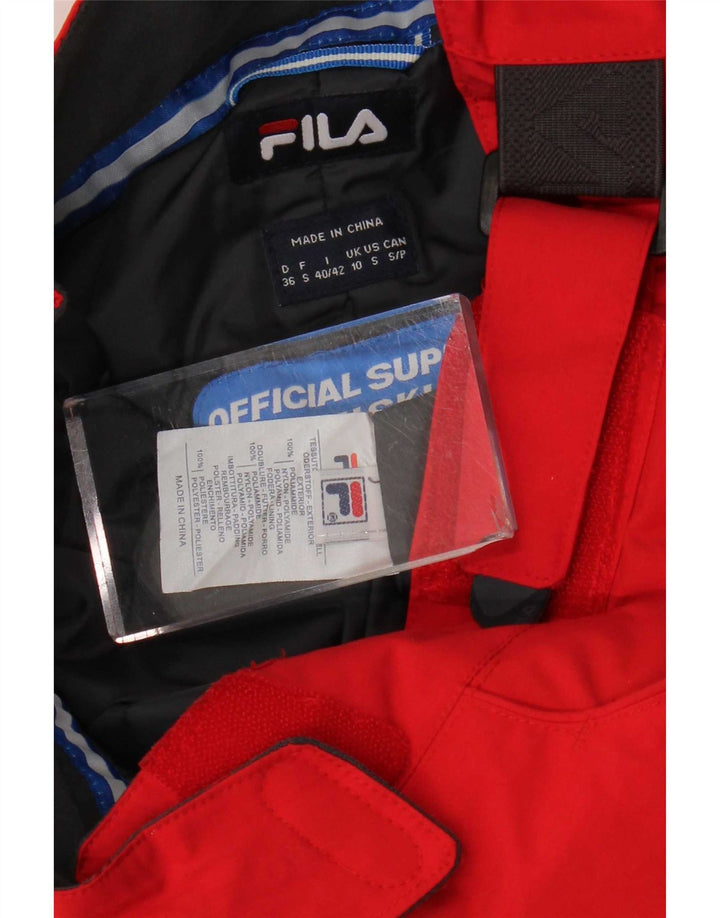 Fila Pantalon de ski femme UK 10 Small Rouge Polyamide