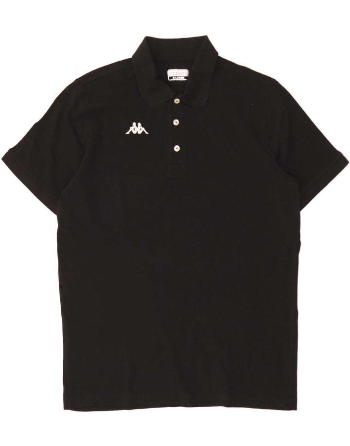 KAPPA Mens Polo Shirt XL Black Vintage Kappa and Second-Hand Kappa from Messina Hembry 