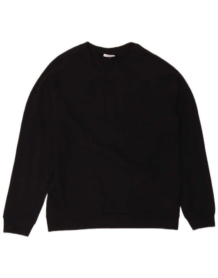 Fila Sweat Regular Fit Homme Coton Noir Moyen