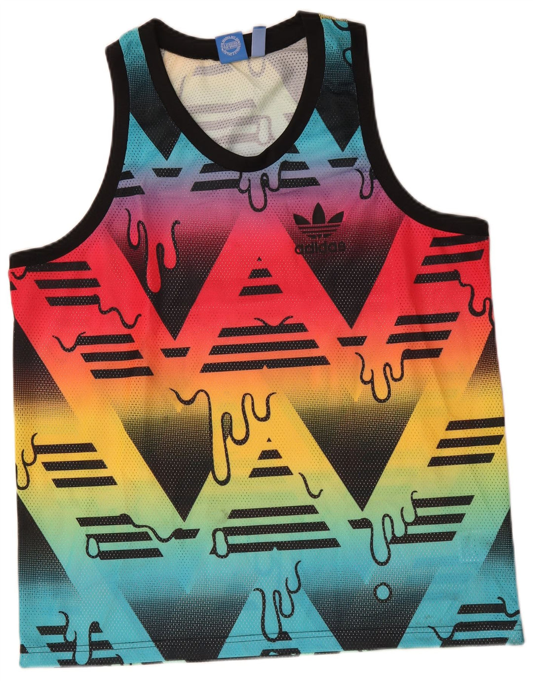 Adidas Débardeur à motif abstrait pour homme Grand polyester multicolore
