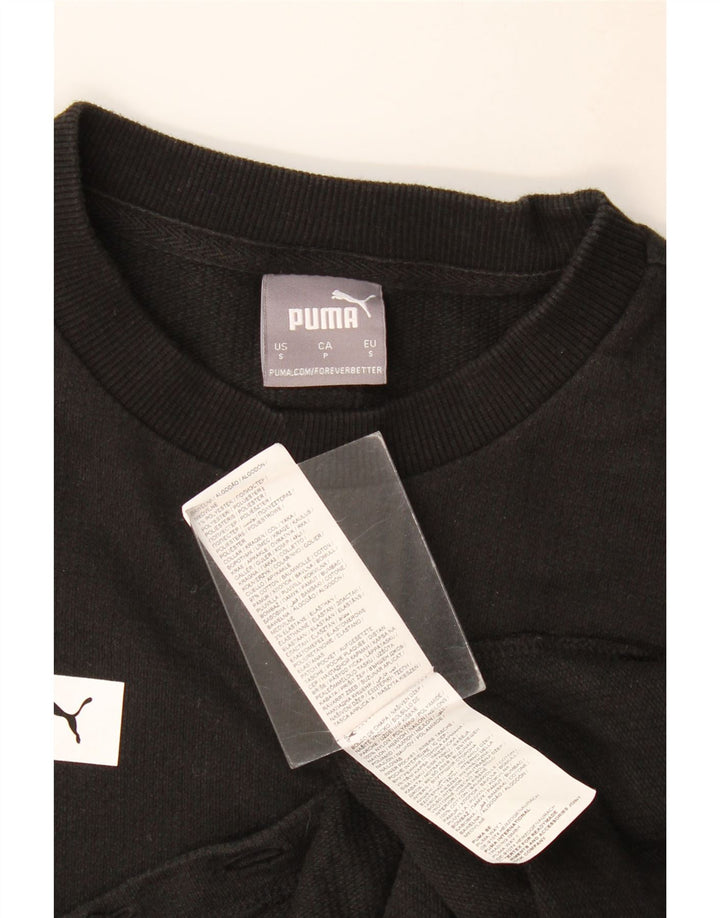 Puma Sweat-shirt graphique pour homme en coton noir Taille S