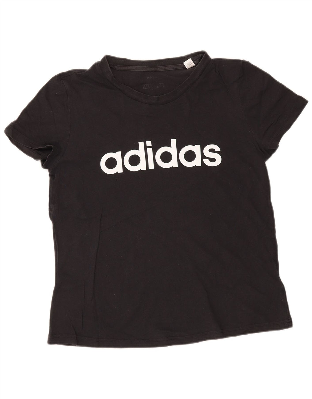 ADIDAS T-shirt graphique pour femme UK 14/16 Large Noir