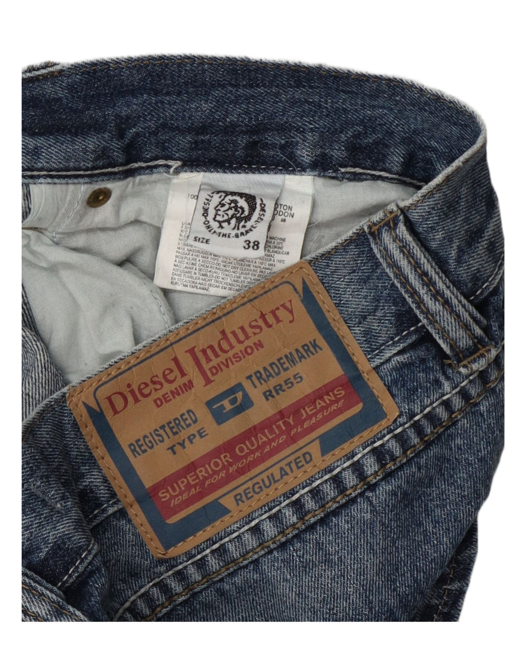 Diesel Short en jean vieilli W38 XL pour homme Bleu Coton