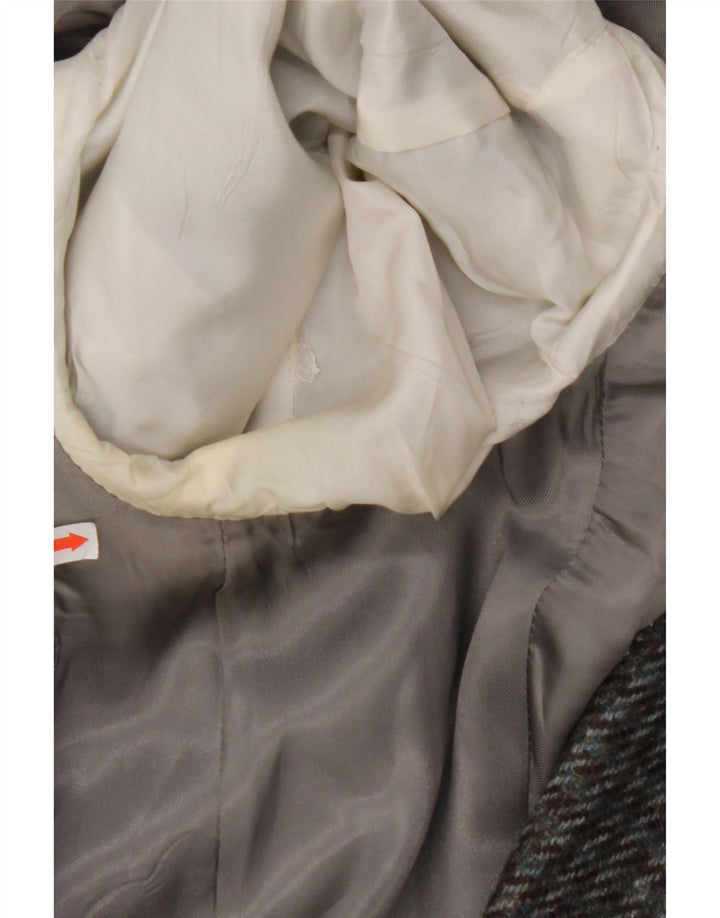 VINTAGE Veste Blazer 2 Boutons Homme UK 38 Pied-de-Poule Gris Moyen