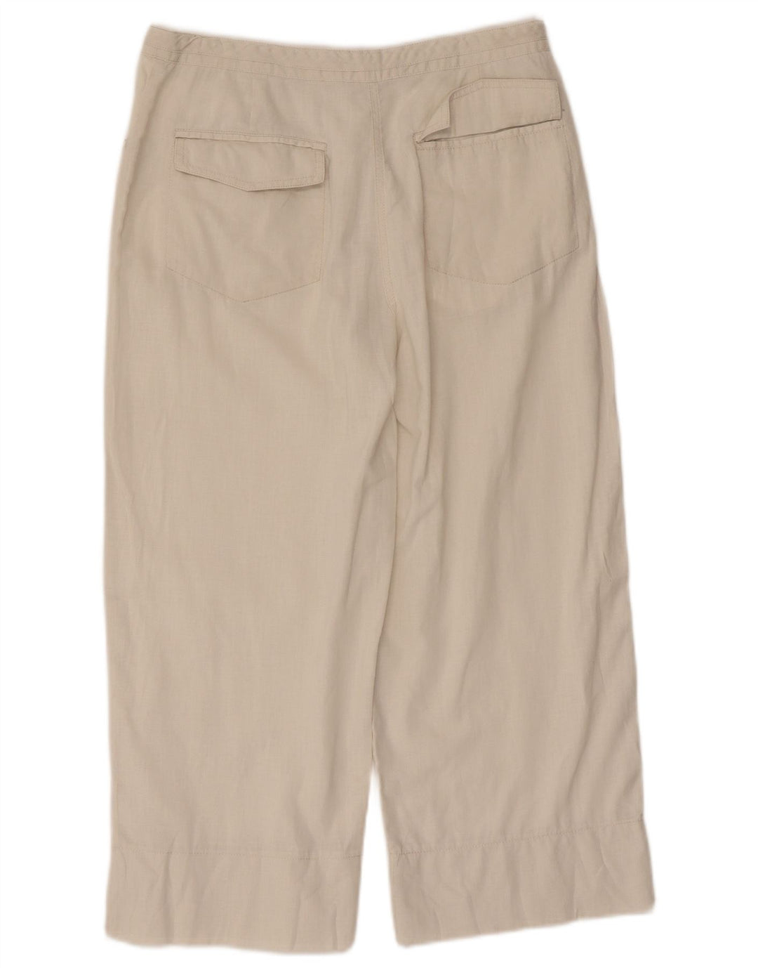 Sergio Tacchini Pantalon Capri Coupe Ample Femme Petit W30 L22 Beige