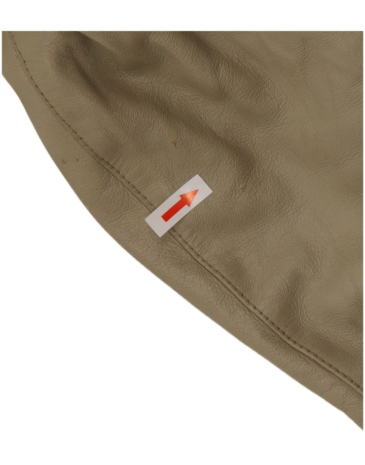 manteau en cuir femme vintage UK 12 Beige moyen