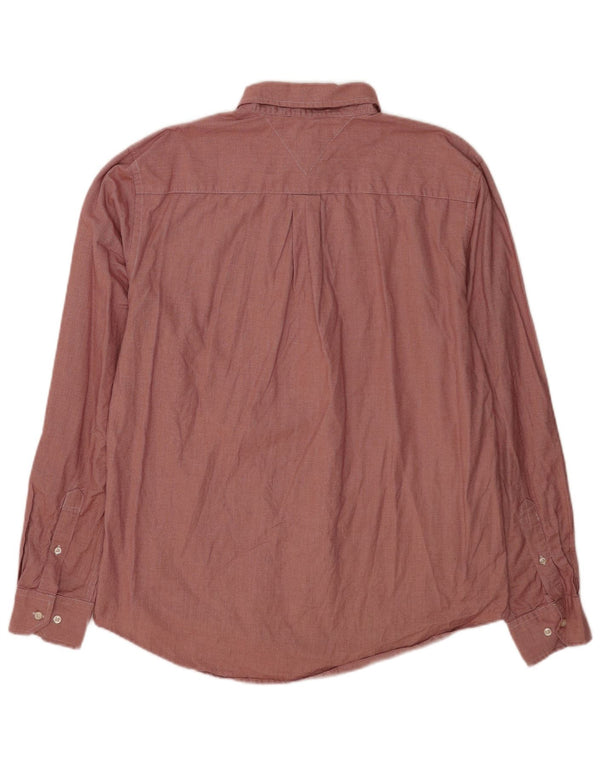 Tommy Hilfiger Chemise sur mesure pour homme en coton à carreaux rouges