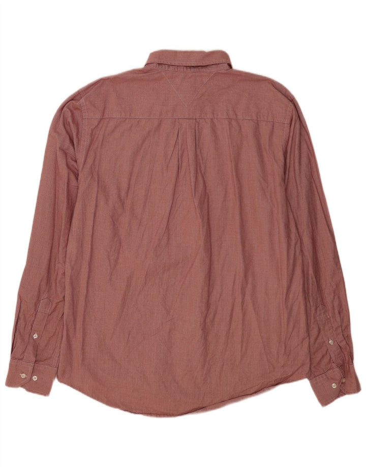Tommy Hilfiger Chemise sur mesure pour homme en coton à carreaux rouges