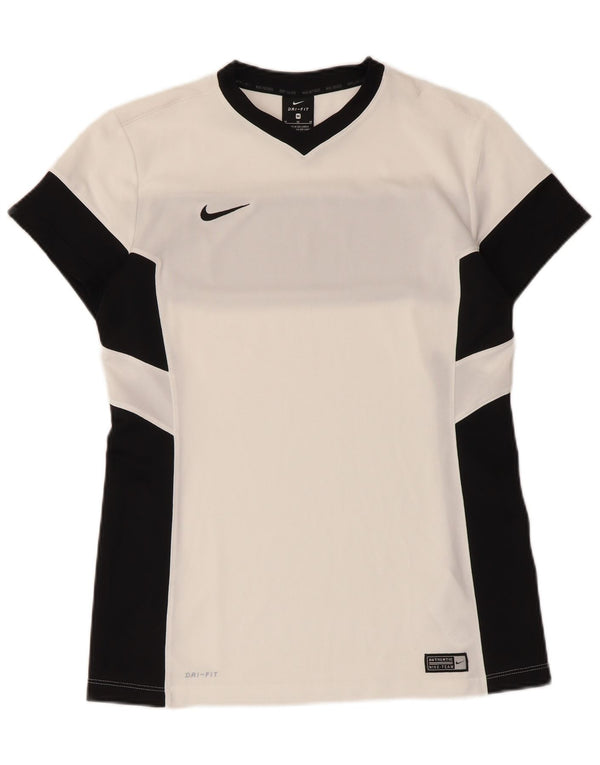 Nike T-shirt Dri Fit pour homme en polyester color block blanc moyen