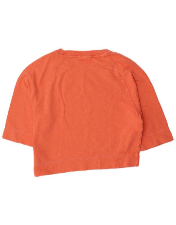 Tommy Hilfiger Sweat-shirt à manches 3/4 pour femme UK 14 Orange moyen