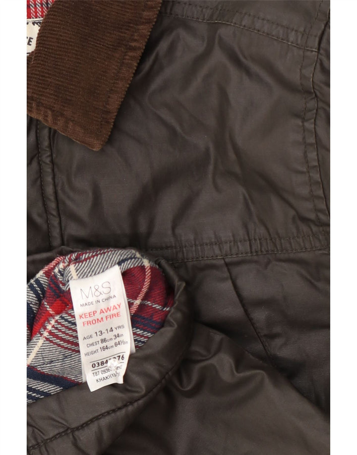 Marks & Spencer Veste en coton ciré garçon 13-14 ans Kaki