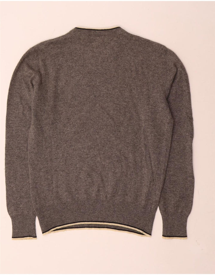 North Sails Pull Graphique Col Ras Du Cou Homme Gris Moyen Laine Mouchetée