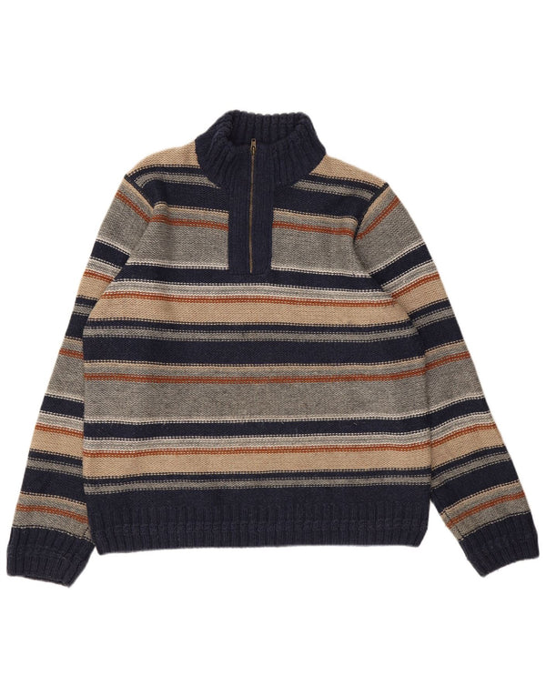 Marks & Spencer Pull North Coast à col zippé pour homme Bleu marine Taille L