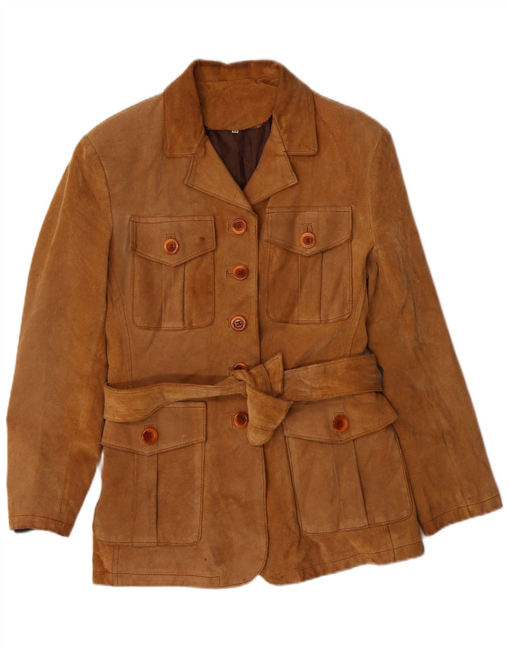 PIAZZA ITALIA Veste en Daim Femme IT 42 Cuir Beige Moyen