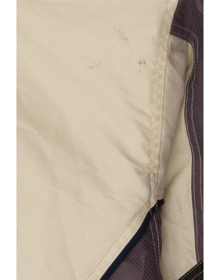 Gierre Mens Hooded Ski Jacket IT 48 Medium Off White Colourblock Polyester