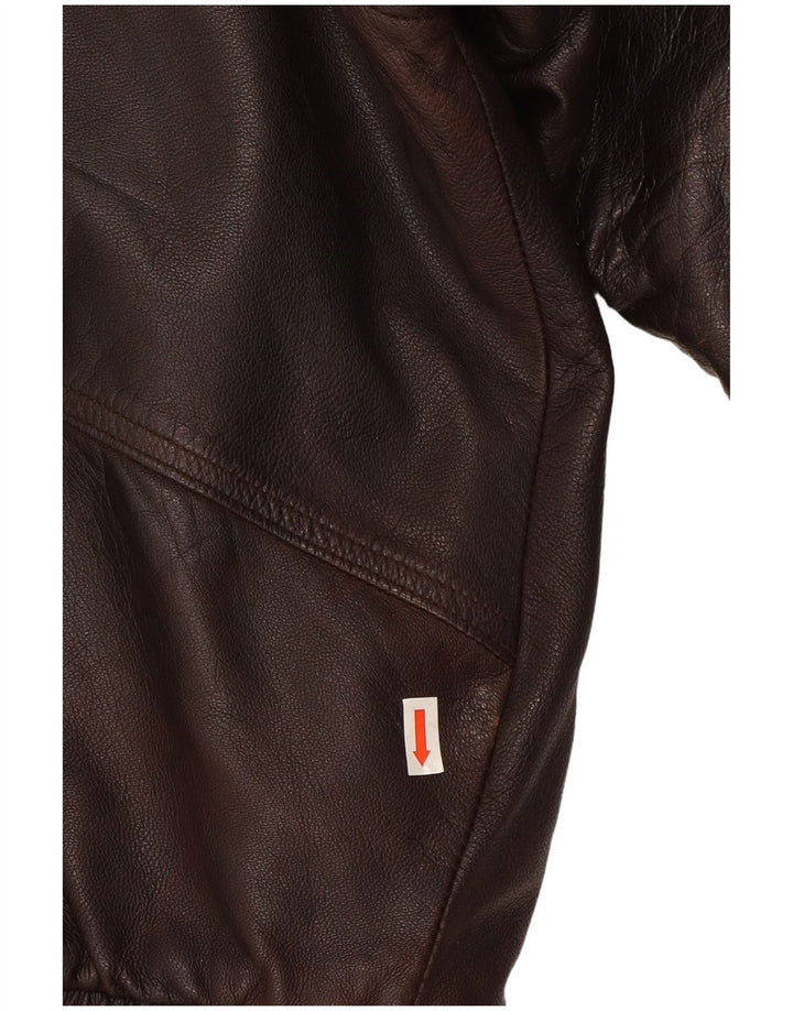 Milan Veste en cuir pour homme UK 40 Large Marron