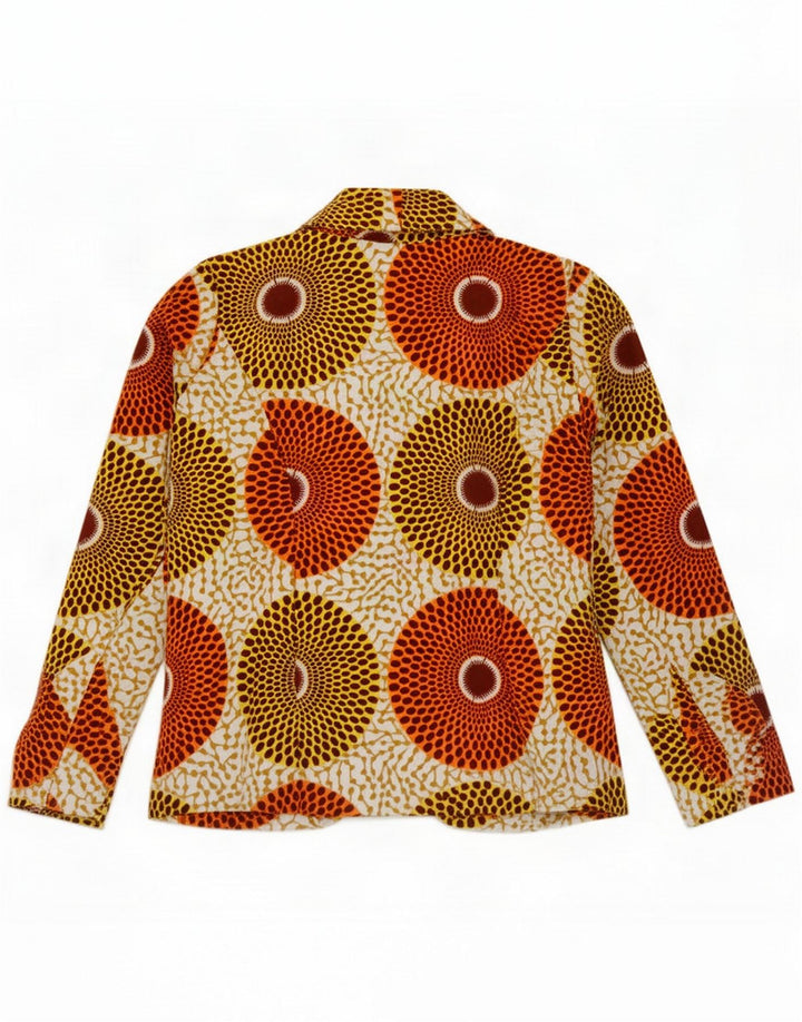 Vintage Womens Open Blazer Jacket UK 8 Small Multicolore Géométrique