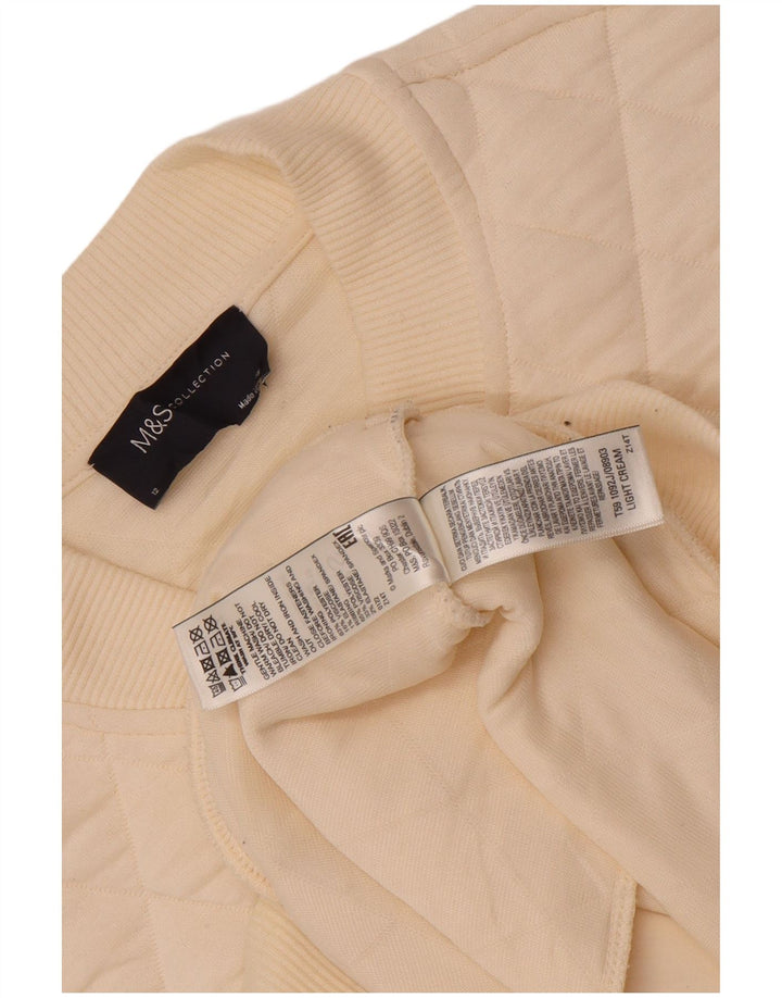Marks & Spencer Veste matelassée surdimensionnée pour femme UK 12 Medium Off White