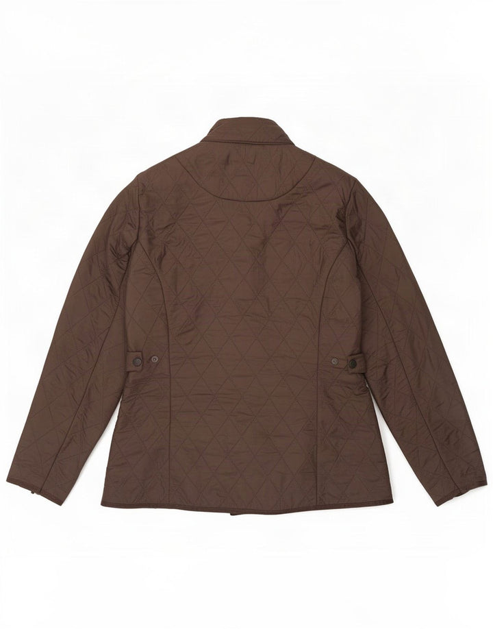 Barbour Veste matelassée pour femme UK 12 Polyester marron moyen