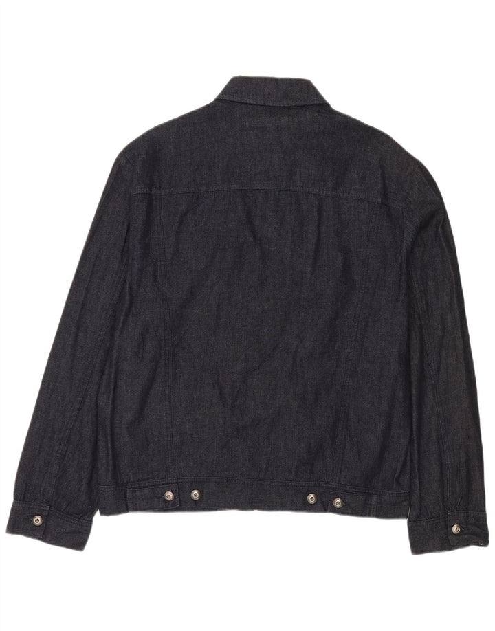 French Connection Veste bomber en jean pour homme UK 40 Large Bleu marine en coton
